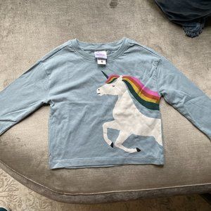 Hanna Andersson Long Sleeved Unicorn Tee 90cm/3T, NWOT